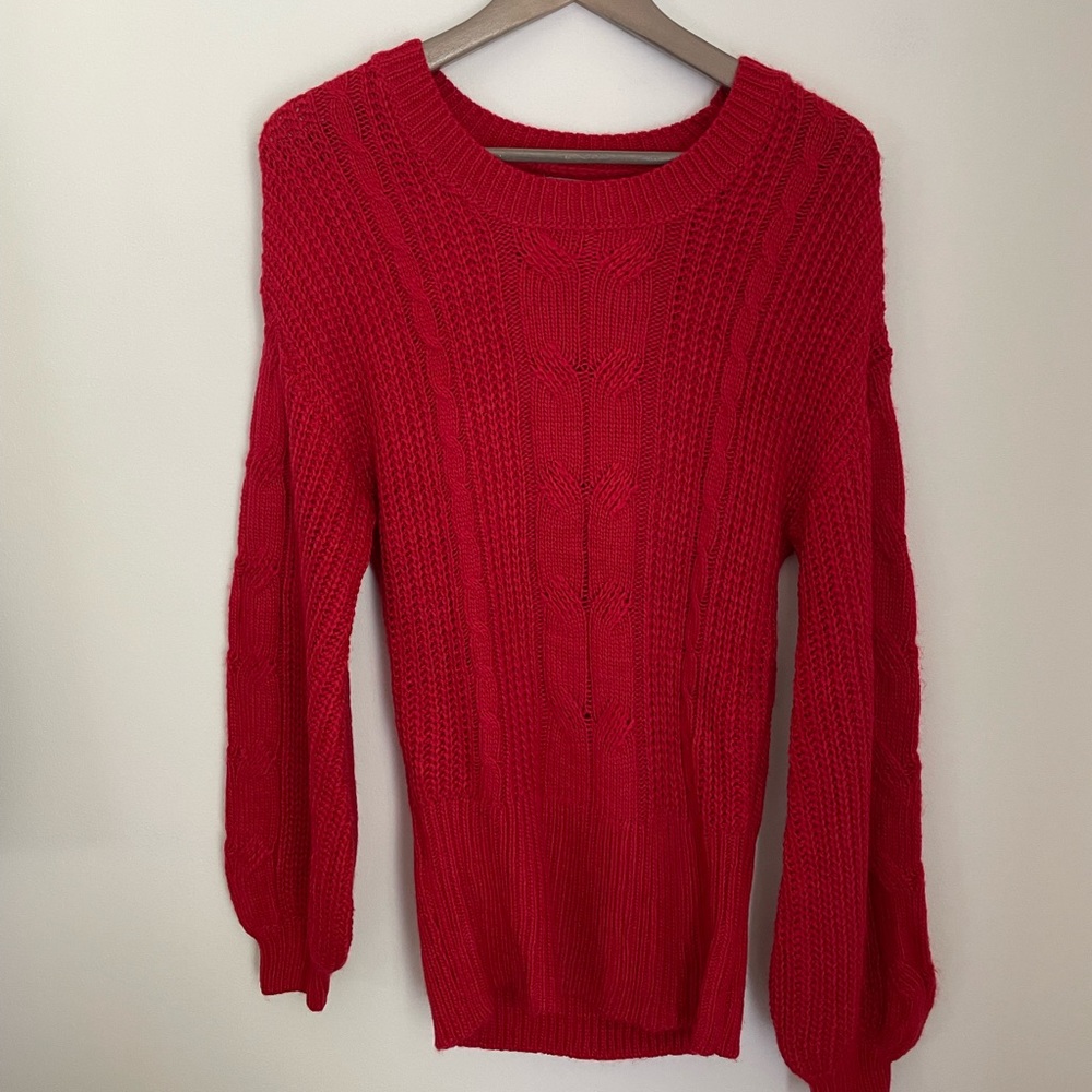 NWOT falls creek sweater, red size S
